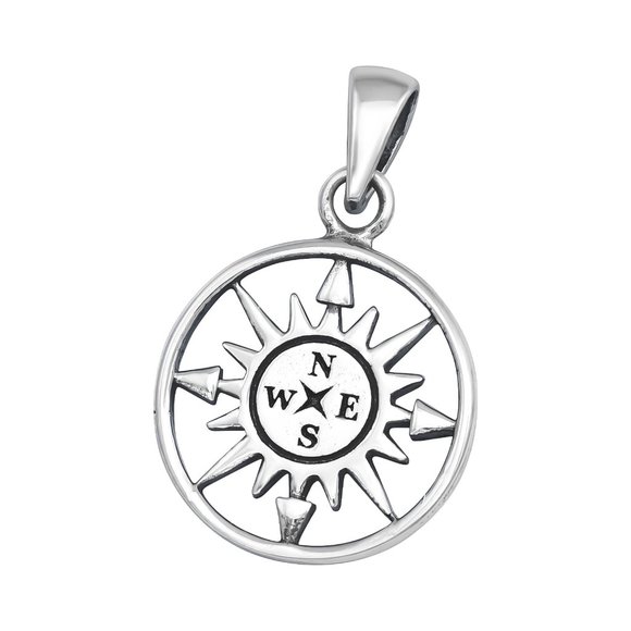 Martin Pere Jewelry - Sterling Silver Compass Pendant